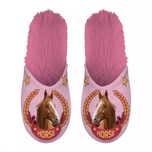 PANTOFFEL HORSE ROZE